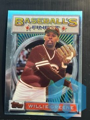 1993 Topps Finest Willie Greene #148 Cincinnati Reds